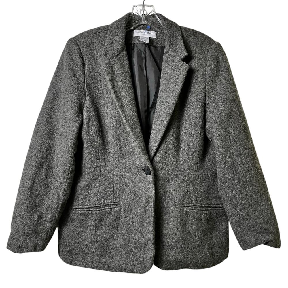 Sag Harbor 100% Wool Blazer Gray 12P  (2622)‎